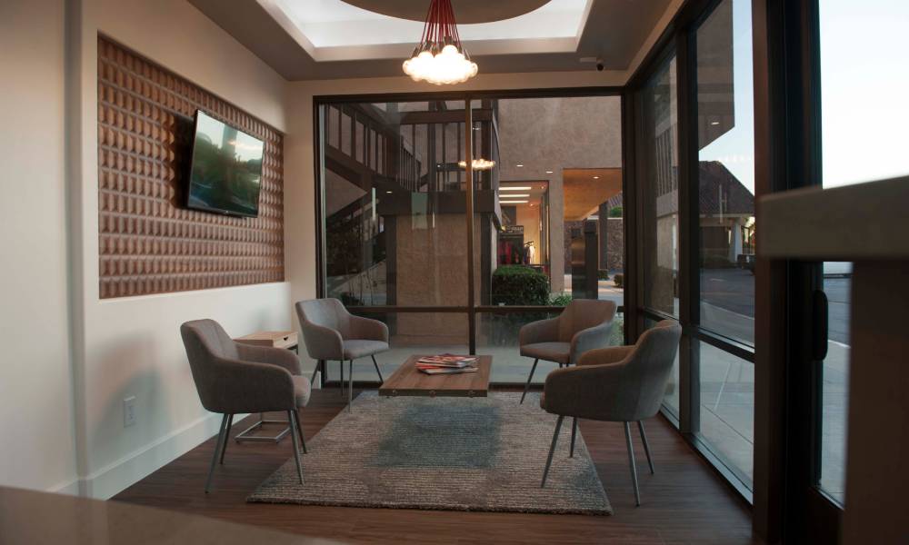 dental office lobby in orange county